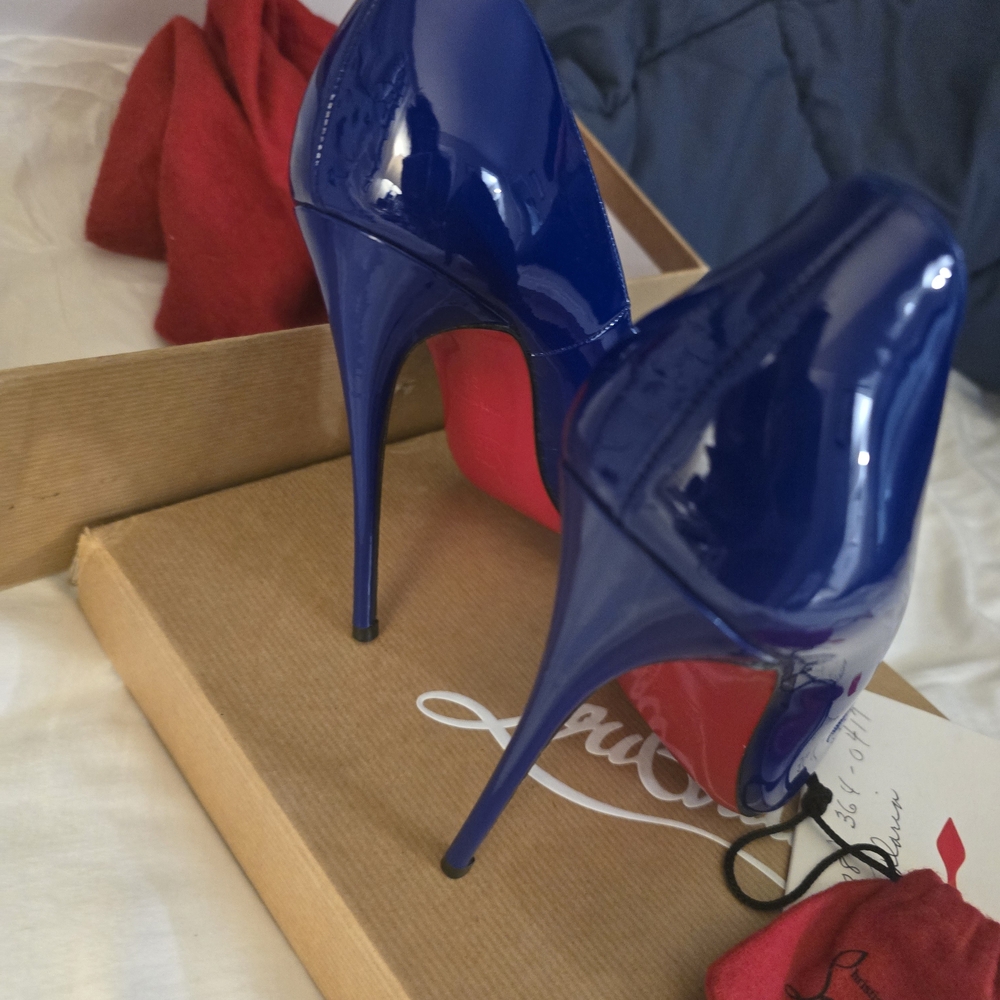 Christian Louboutin Vibrant Blue Patent Heels